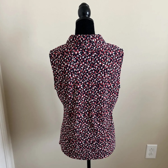 Tommy Hilfiger Women’s Collared Top Red White And Blue Size Large EUC - Picture 4 of 5